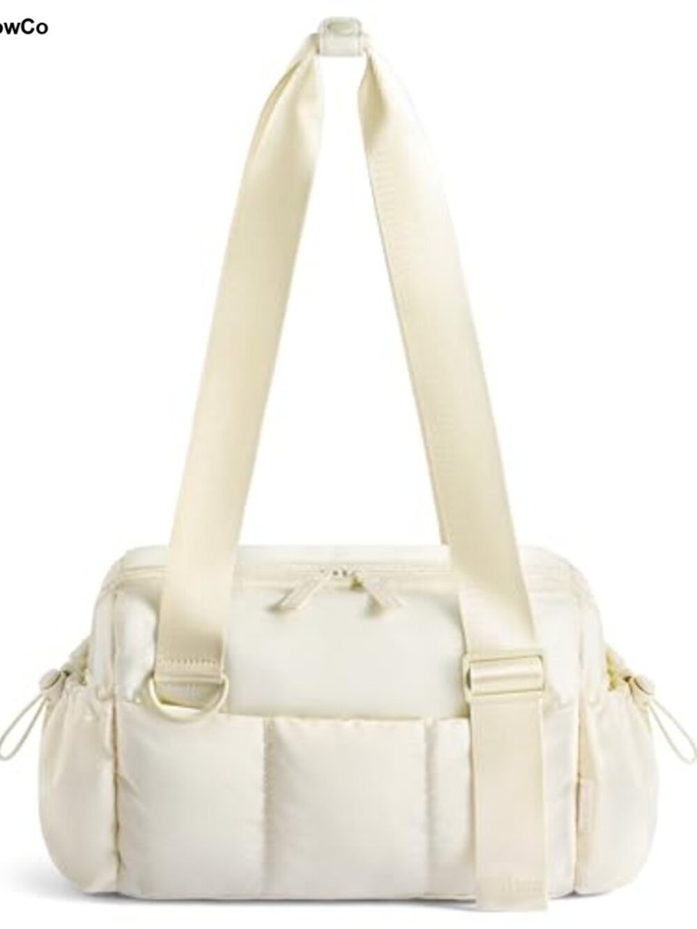 Quilted Puffer Gym Bag for Women - 7L Mini Travel Duffle with Wet Pocket